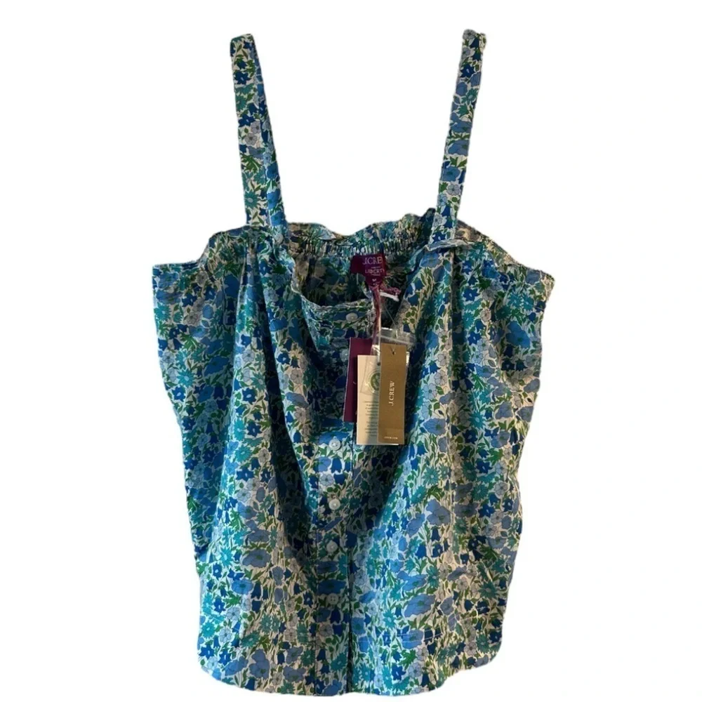 NWT Floral Blue Top by J. Crew